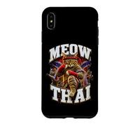 Funny Meow Thai Martial Arts Cat Fighter Pun Dad Joke Case for iPhone XS Max