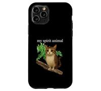 Funny meowl Meme, cat owl Meme brainrot gen Alpha Case for iPhone 11 Pro