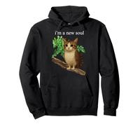 Funny meowl Meme, cat owl Meme brainrot gen Alpha Pullover Hoodie