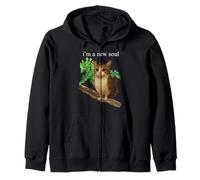 Funny meowl Meme, cat owl Meme brainrot gen Alpha Zip Hoodie