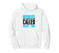 Funny Mermaid Algae Bra Math Puns for Mathematicians Pullover Hoodie