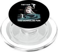 Funny Mermaid Ugly Mermaid Smoking Merman Drinking Beer PopSockets PopGrip for MagSafe