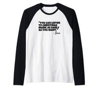 Funny Merry Christmas Music Christian Jesus Quote Xmas Raglan Baseball Tee