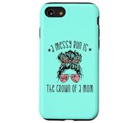 Funny Messy Bun Saying For New Mama And Leopard Mom Case for iPhone SE (2020) / 7/8