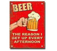 Funny Metal Bar Sign for Home Bar Accessories for Home Pub or Mancave, Fixings Included Outdoor Garden Bar Wall Plaque 20cm x 15cm