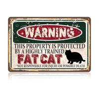 Funny Metal Bar Signs, Private Property Sign, Private Property No Trespassing Signs, Black Cat Warning Vintage Wall Plaque Man Cave Bar Accessories for Home Pub Garden Garage Indoor Outdoor Use