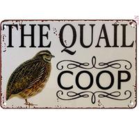 Funny Metal Bar Signs Quail Coop White Sign Metal Sign Tin Signs Vintage Funny Signs Unique Home Decorations Cute Wall Decor Metal Poster for Bedroom Office Kitchen 8x12Inch
