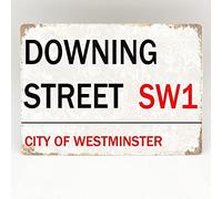 Funny Metal Bathroom Signs Downing Street Sw1 London Street Road Vintage Tin Sign Hippie Wall Decor Art Room Home Office Bedroom Festive Metal Fun Decor Housewarming Gift 8x12 inch