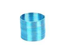 Funny Metal Rainbow Metal Colored Coil Nostalgic Go Down The Stairs Walking Magic Spring,1pc(Blue)