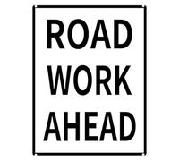 Funny Metal Sign, Road Work Ahead Metal Warning Tin Signs Yard Sign Garage Farm Garden Wall Decor