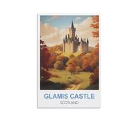 Funny Metal Sign Vintage Tin Sign Glamis Castle Scotland Inspirational Gifts for Women Men, Retro Metal Poster Wall Decor 20x30cm
