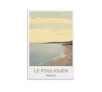 Funny Metal Sign Vintage Tin Sign Le Pouliguen France Inspirational Gifts for Women Men, Retro Metal Poster Wall Decor 30x30cm