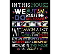 Funny Metal Signs for Women in This House We Do Autism Iron Painting Wall Decor Poster Art Vintage Home Decor Rustic Tin Signs Wall Art Metal Poster for Garage Bar 8x12 inch