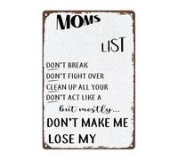 Funny Metal Signs, Vintage Wall Decor, Tin Home Accessory with Sturdy Panel, Living Utility with Refined Texture, 7.87x11.81 inches Gift Category for Mom Office Bar Restaurant Cafe Bedroom