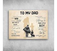 Funny Metal Tin Sign Dad And Son Golf Lover To My Dad I Know It's Not Easy For A Man To Raise A Child And There Is No Way Vintage Tin Sign Decoration for Father' Day 8"x12"