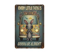Funny Metal Tin Sign Every Little Thing Is Gonna Be Alright Perfect For Hippie Room Decor 8x12 Inch Hippie Decor