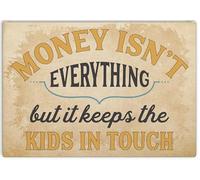 Funny Metal Tin Sign Money Isn't Everything But It Keeps The Kids In Touch Gift For Parents Mum Dad For Home Office Coffee Bar Club Pub Metal Sign Funny Home Decor 12x8 Inch
