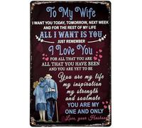Funny Metal Tin Sign Old Couple Gift For My Wife You Are My Life My Inspiration Heart Love Gift Vintage Metal Tin Sign Vintage Sign Outdoor Indoor Wall Panel Decor 30x40cm