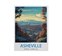 Funny Metal Tin Sign Wall Decor,Asheville North Carolina,Tin Sign for Office/Home/Classroom Bathroom Decor Gifts Best Farmhouse Decor Gift Ideas for Friends(30x40cm)12x16 inch-CM43