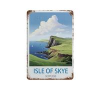 Funny Metal Tin Sign Wall Decor,Isle of Skye Scotland Vintage Travel Poster,Tin Sign for Office/Home/Classroom Bathroom Decor Gifts Best Farmhouse Decor Gift Ideas for Friends(20x30cm)8x12 inch-C57