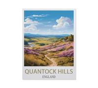 Funny Metal Tin Sign Wall Decor，Quantock Hills England，Tin Sign for Office/Home/Classroom Bathroom Decor Gifts Best Farmhouse Decor Gift Ideas for Friends(30x40cm）12x16 inch-AD37