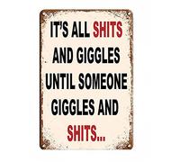 Funny Metal Tin Signs For Bathroom Garage Man Cave Bar Accessories Personalized Signs Home Sign Wall Decor Stuff Art Decorations Men Gifts Outdoor 8x12 Inch