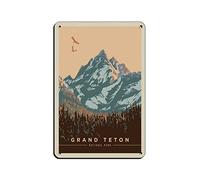 Funny Metal Tin Signs Grand Teton Morning Glory Travel Tin Signs Wall Art Metal Poster for Home Bar Cafe Garage Bathroom30*40cm