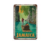 Funny Metal Tin Signs Jamaica Travel Metal Signs Home Kitchen Rustic Wall Art Decor 15x30cm