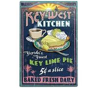 Funny Metal Wall Signs Key West Florida Key Lime Pie Vintage Funny Retro Tin Signs Baked Fresh Daily Wall Sign for Restaurant Home Outdoor Street Coffee Bar Pub 8x6 inch