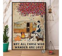 Funny Metal Yard Signs Girl Not All Those Who Wander are Lost Retro Tin Signs Vintage Funny Signs Unique Home Decorations Cute Wall Decor Metal Poster for Bedroom Office Kitchen 8x12 Inch