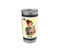 Funny Mexican Design for Aunt Cat Lady Version - La Tia Stainless Steel Insulated Tumbler