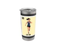 Funny Mexican Design for Aunt - La Tia Runner Stainless Steel Insulated Tumbler