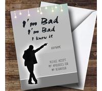 Funny Michael Jackson Sorry Personalised Card - Personalised I'm Sorry Card, Please Forgive Me Card