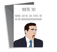 Funny Michael Scott 'NOOOOO' 30th Birthday Card