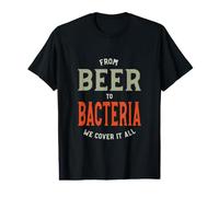 Funny Microbiology from Beer to Bacteria we Cover it All Value Graphic T-Shirt
