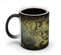 Funny Middle Earth Map Color Changing Mug 11 Oz Heat Sensitive Ceramic Coffee Mugs with Hidden Design Temperature Changing Mug, Novelty Magic Cup Gift for Coffee Lover