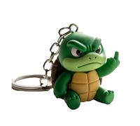 Funny Middle Finger Animal Keychain, middle finger pendant keychain,3D animal keychain, suitable for men and women (Turtle)