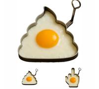 Funny Middle Finger Egg Mold, Novelty Fried Egg Shaper for Breakfast Sandwich or Burger, DIY Kitchen Mold for Indoor Cooking or Camping Use (B)