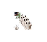 Funny Middle Finger Ghost Keychain,Halloween Middle Finger Ghost Statue Keyring,Cute For Backpack KeyChains Figurine Ghosts