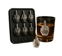 Funny Middle Finger Ice Cube Mold, Fuck Ice Mold, Reusable Silicone Ice Cube Mold Bpa Free Funny Ice Cube Shapes for Making Whiskey Cocktail Party Drinks A Must-Have for Bar Kitchens (Black)