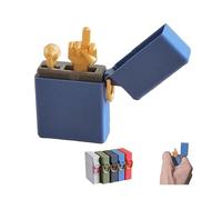 Funny Middle Finger Lighter, 3d Printed Middle Finger, Surprise Pop-Up Middle Finger In A Box, Middle Finger Gifts, Gag Gifts Funny Adult (Blue)