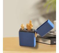 Funny Middle Finger Lighter Prank Gift Butane Refillable Torch Lighter, Cigarette Lighters Smoking Accessories,The Ultimate Quit-Smoking Buddy Perfect Gag Gift for Women and Men (blue)