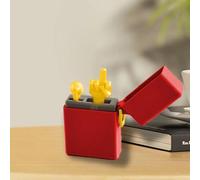 Funny Middle Finger Lighter Prank Gift Butane Refillable Torch Lighter, Cigarette Lighters Smoking Accessories,The Ultimate Quit-Smoking Buddy Perfect Gag Gift for Women and Men (red)