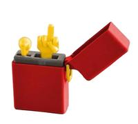 Funny Middle Finger Lighter Surprise Pop-Up Middle Finger In A Box Adjustable Open Flame Lighter Perfect Gag Gift for Women and Men (Red)