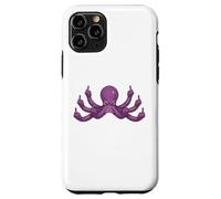 Funny Middle Finger Octopus Meme Adult Humor Graphic Case for iPhone 11 Pro
