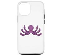 Funny Middle Finger Octopus Meme Adult Humor Graphic Case for iPhone 12/12 Pro