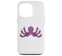 Funny Middle Finger Octopus Meme Adult Humor Graphic Case for iPhone 13 Pro