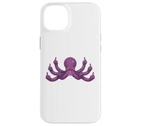 Funny Middle Finger Octopus Meme Adult Humor Graphic Case for iPhone 14 Plus