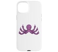 Funny Middle Finger Octopus Meme Adult Humor Graphic Case for iPhone 15 Plus