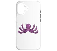 Funny Middle Finger Octopus Meme Adult Humor Graphic Case for iPhone 16